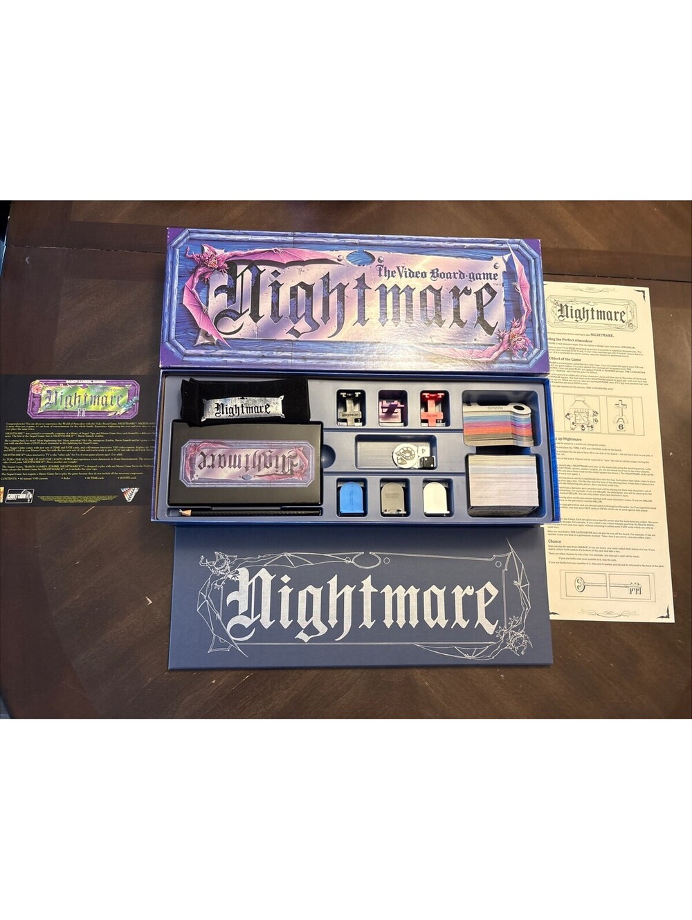 1991 Nightmare The Video Board Game VHS Horror Game Great Condition Complete
